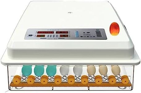 64 Egg Incubator Digital LED Brooder Fully Automatic Turning Backyard Farm Chicken Temperature Controller for Duck Poultry Goose Bird Quail Hatch Eggs Built-in Fan