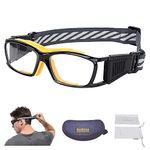 "N/A" SooGree Basketball Dribbling Glasses Soccer Football Sports Protective Eyewear Goggles Eye Safety Glasses Anti Fog Lens for Men Adults (Yellow)