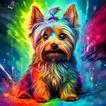 mrpwnle Dog Diamond Painting Kits for Adults,Dog Diamond Art Kit for Beginner, DIY 5D Animal Diamond Art, Round Diamonds Full Drill Dog Gem Art Painting Kit for Home Wall Decor Gifts12x12 Inch