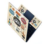 Techfit Printed Full Panel Laptop Skin/Sticker/Stretchable Vinyl/Cover Laptops Upto 15.6 inch No Residue, Bubble Free - Ideas Doodle