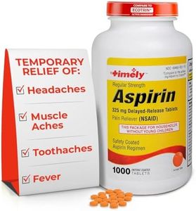 TIME-Cap Labs 1000 Regular Strength Aspirin 325mg – Delayed Release Enteric Coated Tablets for Minor Aches and Pains, NSAID Pain Reliever & Fever Reducer for Adults and Children 12 Years and Older