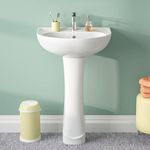 DeerValley Pedestal Sink, White Bat