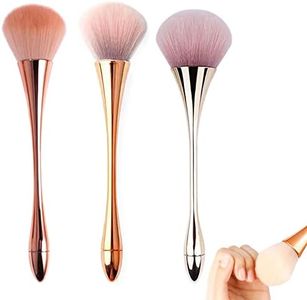 3Pcs Nail Dust Brush Acrylic Brush Cleaner Nail Brushes for Cleaning Dust Dip Powder Brush Large Makeup Brush Blush Brush Nail Clean Up Brush Manicure Brush