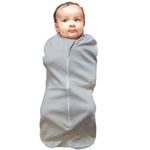 MammaChamp Zipper Swaddle Sleeping Sack/Pod/Blankets/Wrap/Bag New Born Baby for 0-3 Months (Pack of 1) (Gray)