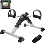 Hausse Folding Exercise Peddler Portable Pedal Exerciser with Electronic Display, Black