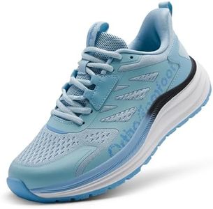 Women's Orthopedic Slip On Tennis Sneakers: Plantar Fasciitis Arch Support Heel Spurs Athletic Orthotic Overpronation Walking Shoes, Breathable Leisure Workout Running Shoes Light Blue Size 6