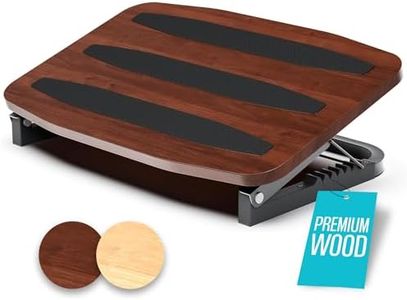 Adjustable Under Desk Foot Stool - Ergonomic Foot Rest with 7 Angles - Walnut