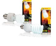 Exo Terra Repti-Glo 2.0 Compact Fluorescent Full Spectrum Terrarium Lamp, 26-Watt, White, 1 Count (Pack of 1)