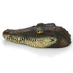 Floating Crocodile,Alligator Head Garden Pond Water Feature Ornament with Vivid Scales Eyes Teeth Garden Ornament13" x 6" x 3"