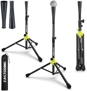 Eastgoing Heavy Duty Baseball and Softball Portable Travel Batting Tee .Easy Adjustable Height | Portable & Collapsible. Hitting Tee for Any Age Player Baseball