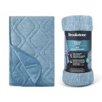 Brookstone Cooling Comfort Throw - Innovative Cooling Dual-Sided Throw - Oversized Cool Blanket for Hot Sleepers - Cooling Blankets for Sleeping - Nylon and Polyethylene Cooling Blanket - Faded Denim