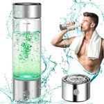 MOVOCA Upgrade 3Min 2000PPB Hydrogen Water Bottle Generator -SPE PEM Tech, 14Oz Portable Hydro Water Bottle Machine, Birthday Xmas Gift For Husband,Wife,Family,Friends,Travel,Transparent