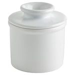 Butter Bell - The Original Butter Bell Crock by L Tremain, a Countertop French Ceramic Butter Dish Keeper for Spreadable Butter, Glossy White