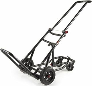 Krane AMG 500 Heavy Duty Foldable Utility Cart with Large 8" Wheels, Carbon Steel Frame & 500 lb Load Capacity - 3-Way Convertible Dolly with Tilt, Platform & Hand Truck Modes - Black - Pack of 1