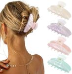 4Pcs Large Hair Claw Clips - Acryli
