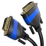 Dual Link DVI cable – with ferrite core for interference-free signal transmission – 3m (digital DVI-D/24+1 monitor cable, DVI to DVI, up to 2560×1600 at 60Hz or Full HD/1080p) by CableDirect