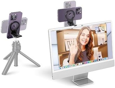 PROfezzion Metal Continuity Camera Mount for Mac Desktops & Displays, Compatible with iMac 2017 & Later, iMac Pro 2017, Studio Display, Pro Display XDR, iPhone 16/15/14/13/12 Phones & Mag-Safe Case