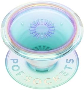 PopSockets: PopGrip - Expanding Stand and Grip with a Swappable Top for Phones & Tablets - Translucent Clear Iridescent