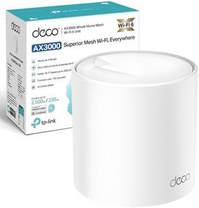 TP-Link Deco Dual Band Mesh WiFi Router, 2402 Mbps WiFi 6 Router, 230m2 Coverage, Connect Over 150 Devices,Use as a Mesh Wifi Extender Booster,Parental Controls, Compatible with all Deco Models,Add on