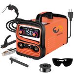 KOUREVON 270A Flux core MIG Welder/MMA/Lift TIG ARC Stick Welder 3 IN 1 Welding, Synergy MIG Welder 220V, IGBT Inverter Welder Machine with LED Display, Gasless TIG/MIG Welder(TIG Torch not included)