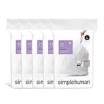 simplehuman Code L Custom Fit Drawstring Garbage Bags in Dispenser Packs, 18 Liter / 4.7 Gallon, White – 100 Liners