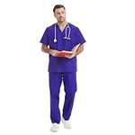 MISEMIYA - Uniforms Unisex Scrub Set – Medical Uniform with Scrub Top and Pants - Ref.6801-6802 - Medium, Purple 68