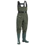 FISHINGSIR Fishing Waders for Men with Boots Womens Chest Waders 2-Ply Nylon/PVC Waterproof for Hunting with Boot Hanger