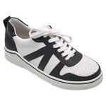 MIA Womens Alta Lace Up Sneakers Shoes Casual - Silver, White, White/Black, 6 UK