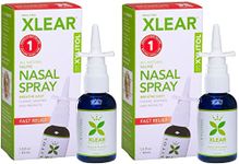 Xlear Nasal Spray, Natural Saline Nasal Spray with Xylitol, Nose Moisturizer for Kids and Adults, 45 ml (Pack of 2)