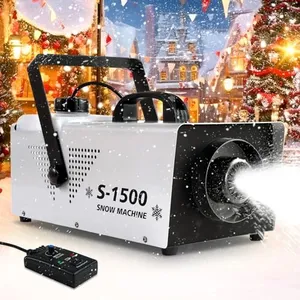 Haiwutechy Snow Machine 1500W Snow Maker Adjustable Snowflake for Outdoor Christmas Wedding Indoor Party Stage Effect with Wired Remote Control