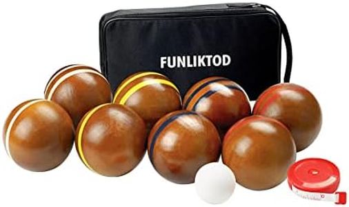 Funliktod Booce Ball Set with Soft Carry Bag for Backyard Lawn Beach Outdoor Family Bocci Yard Game for Kids