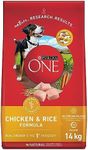 Purina ONE Smartblend Natural Dry Dog Food, Chicken & Rice 14 kg