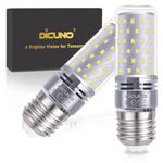 DiCUNO E27 LED Bulb 10W, E27 ES Edison Screw Light Bulbs, Cool White 6000K, 130W Incandescent Equivalent, 1400LM Non-Dimmable Corn Light Bulbs for Home Lighting, 230V, Pack of 2