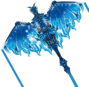 Simxkai Dragon Kite for Kids & Adults, Easy to Fly Kite for Beginners,by (Blue)