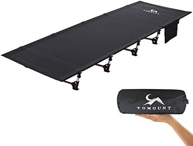 TOMOUNT Camping Bed Portable Folding Bed, Portable Cot for Adults Hiking, Easy to Build Resilient Camping Bed for Tents