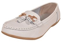 Ladies Jo & Joe LR Nautical Loafer Flatform Shoes White UK 6