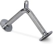 Yes4All LAT Cable Attachment, Tricep Press Down Bar with Diamond Knurl Handle, Support up to 880 lbs (Chrome - V Shaped Bar)