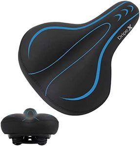 Dripex Gel Bike Seat Bicycle Saddle - Comfort Universal Cycle Saddle Wide Cushion Pad Waterproof for Women Men - Fits MTB Mountain Bike/Road Bike/Spinning Exercise Bikes
