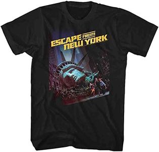 American Classics Escape from New York Run Poster 2 Black Adult T-Shirt, Black (X-Large)