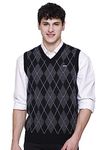 GODFREY Plus Size Sweater for Men Vneck Size-3XL Black-Grey