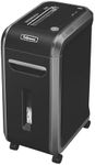 Fellowes 18 Sheet Paper Shredder for Office Use - 100% Jam Proof Cross Cut Shredder - 99Ci Shreds for 30 Minutes - Powershred Office Shredder with Large 34 Litre Pull-Out Bin - DIN Level P4 - Black