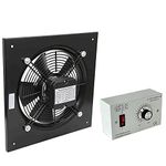 Industrial Wall Mounted Extractor Fan 12" Commercial Ventilation +Speed Control