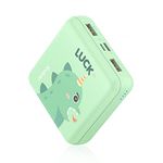 Yoobao Portable Charger 10000mAh, Cute Power Bank for Girls Kids Travel, 5V/2.1A Fast Charging, 2 Output & 2 Input, Mini Phone Battery Pack for iPhone 14 13 iPad Samsung Google LG (Dinosaur)