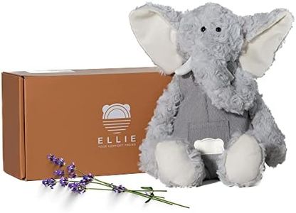 “Ellie” Microwavable Stuffed Animal – Gently Weighted Stuffed Animals for Kids- 14 in Lavender Stuffed Animal Heating Pad - Heatable Stuffed Animals