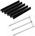 Hongso 7536 7508 Gas Grill Replacement Burner Tube Kit and Porcelain Steel Flavorizer Bars for Weber Spirit E310 320 (with Side Mounted Control Panel Older Model) Genesis Silver Gold Platinum B C 7537