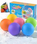 LADFAR 6Pcs Reusable Water Balloons for Kids & Family Outdoor Play – Quick Fill, Soft Silicone, Easy to Collect, No Magnets, Perfect for Yard, Pool Beach Games, Summer Water Toys