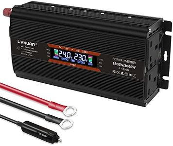 LVYUAN Power inverter 1500W / 3000W 24V to AC 240V LCD Dual USB voltage converter