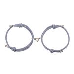 Couple Magnetic Bracelets, Relationship Bracelet Couple Gifts for Boyfriend Girlfriend Men Women and Your Lover, 2 PCS Mutual Matching Couple Bracelets with Love Heart Pendant(Gray)