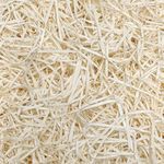 CRAFTY WHEELS Wooden Shredded Paper Grass for Packing (1 Pack of 80grm) Decoration, Hamper, Basket Filling, Gift, Box, Craft, DIY Raffia Confetti Paper Fillers Strips(Cream/Beige)