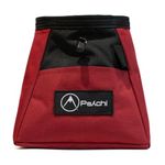 Psychi OG Chalk Bucket Bag with Storage Pockets For Rock Climbing Bouldering (Dark Red)